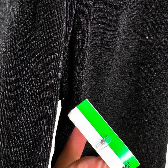 Alexa Admor Rosalie Long Sleeve Draped Shift Dress Black Whimsigoth sz XL FLAW - Picture 11 of 12